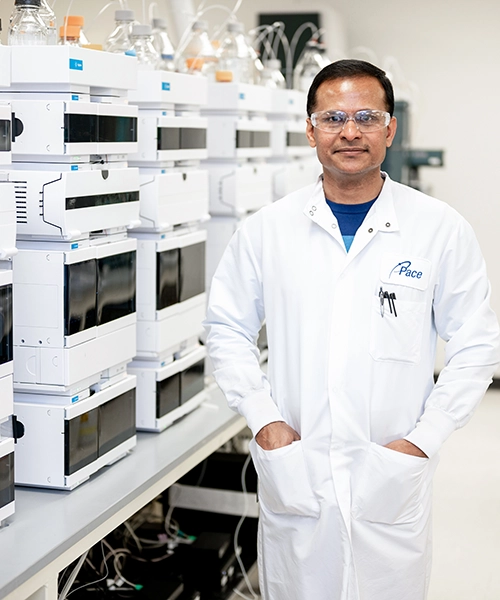 Pace Scientist working in laboratory.