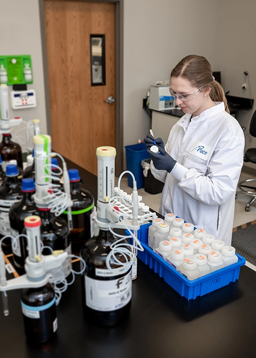 Pace Scientist working in laboratory.