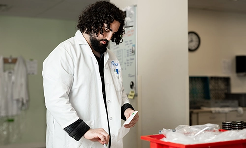 Pace Scientist working in Laboratory. Pace Mold and fungal testing services.