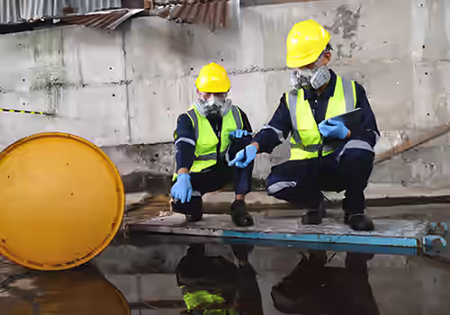 Environmental Engineers taking water samples at contaminated area. How is Fecal Source Tracking Used?